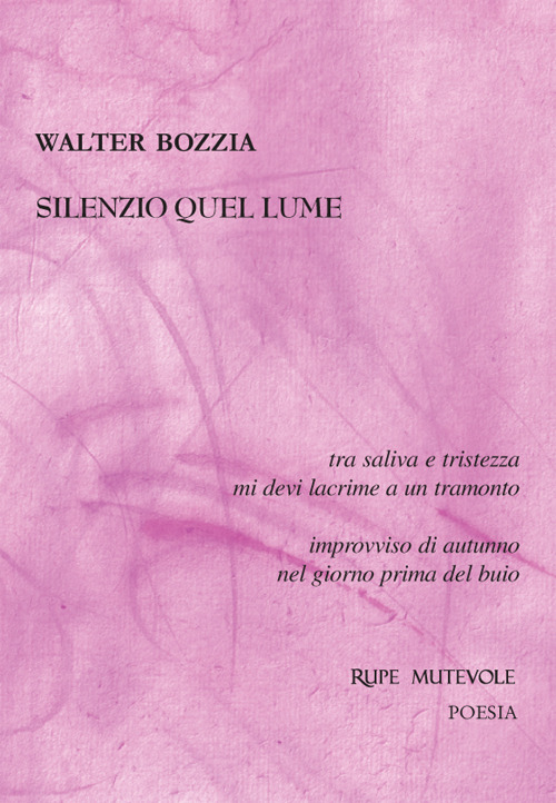 Silenzio quel lume. Sé tristezza allontano non distante