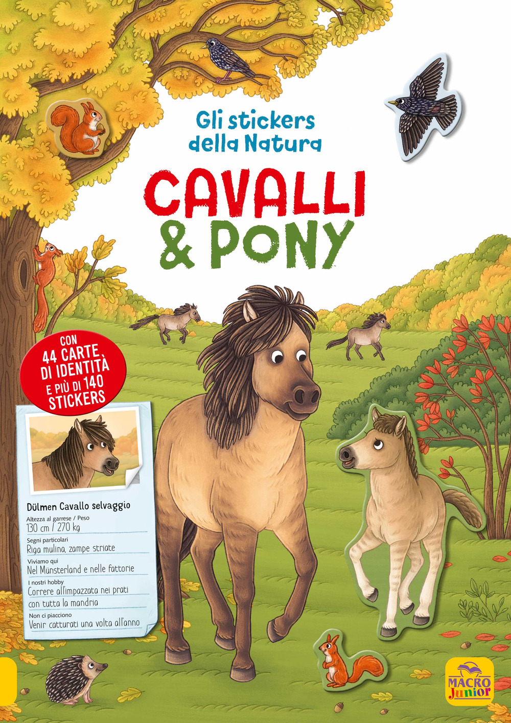 Cavalli e pony. Gli stickers della natura. Con Adesivi