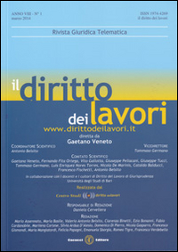 Il diritto dei lavori (2014). Vol. 1