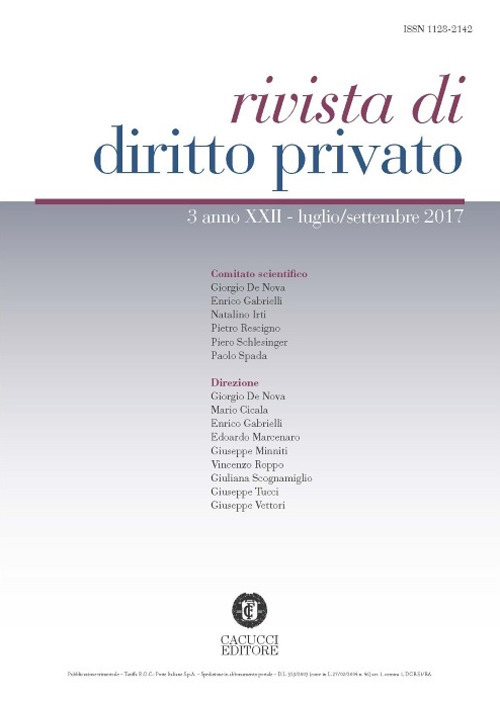 Rivista di diritto privato (2017). Vol. 3