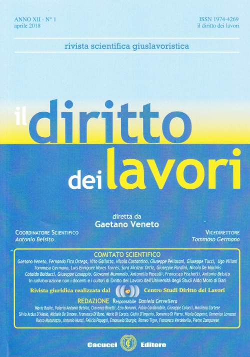 Il diritto dei lavori (2018). Vol. 1
