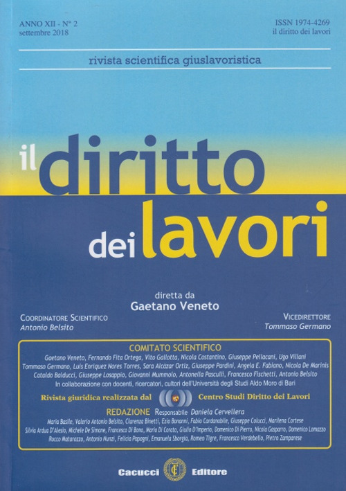 Il diritto dei lavori (2018). Vol. 2