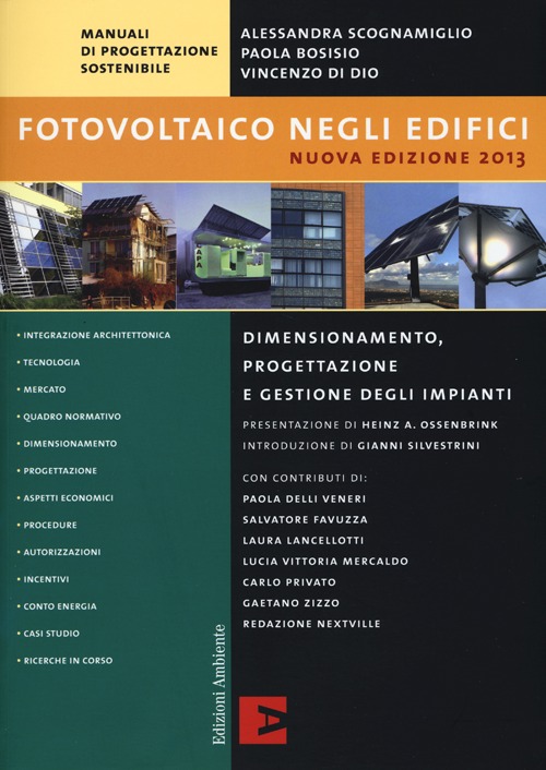 Fotovoltaico negli edifici. Dimensionamento, progettazione e gestione degli impianti