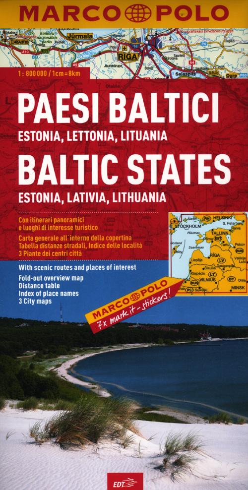 Paesi baltici, Estonia, Lettonia, Lituania 1:800.000