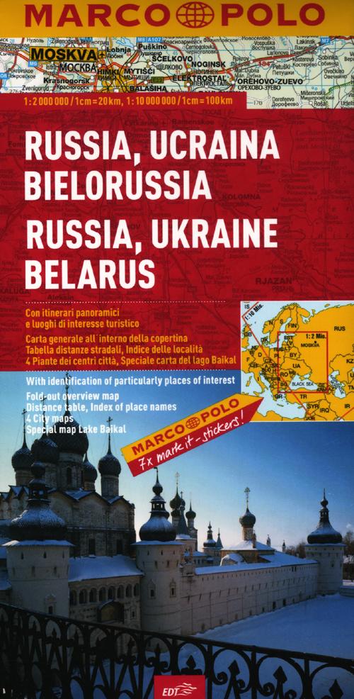 Russia, Ucraina, Bielorussia 1:2.000.000. Ediz. multilingue