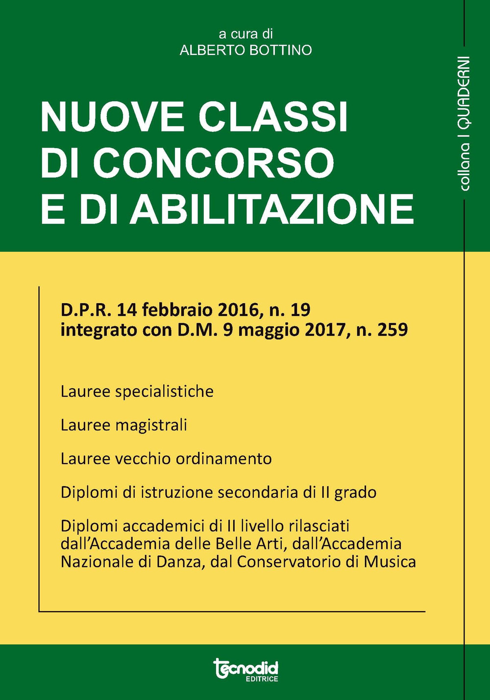 Nuove classi di concorso e di ablitazione