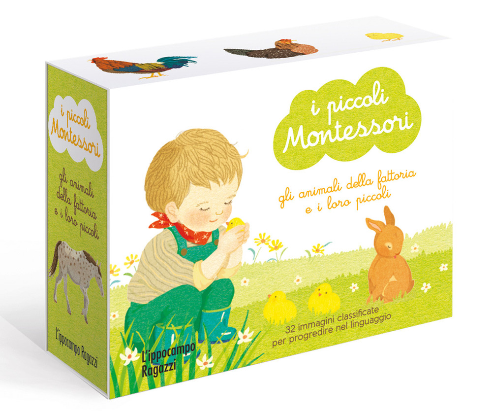 Gli animali della fattoria e i loro piccoli. I piccoli Montessori. Ediz. a colori. Con 32 Carte