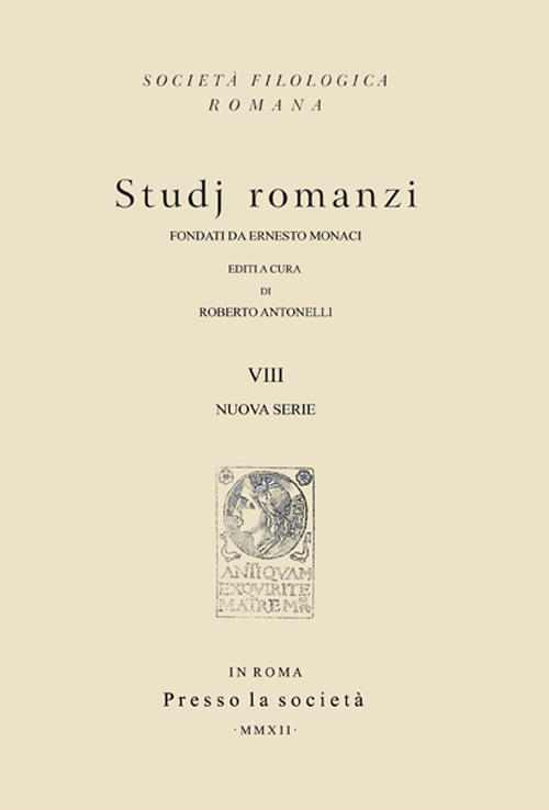 Studj romanzi. Nuova serie. Vol. 8