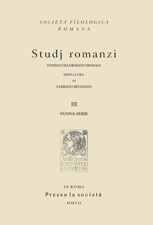 Studj romanzi. Nuova serie. Vol. 3