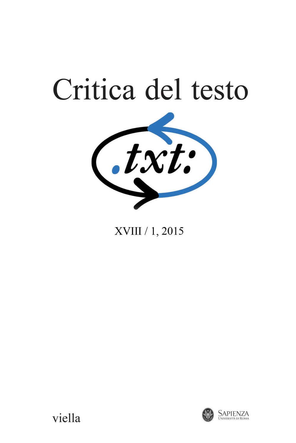 Critica del testo. Vol. 18/1
