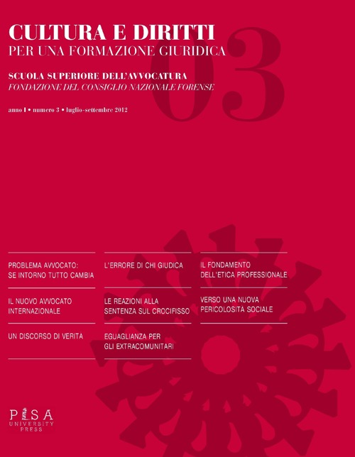 Cultura e diritti. Per una formazione giuridica (2012). Vol. 3