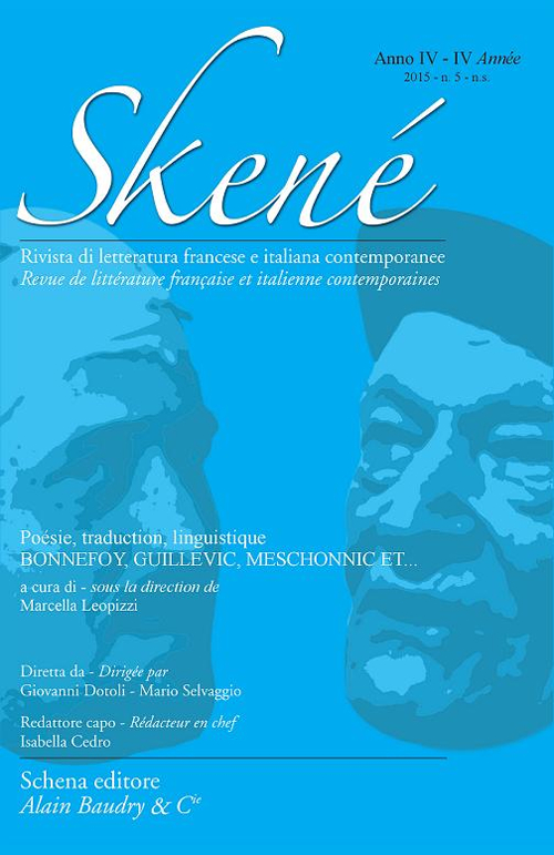 Skené. Rivista di letteratura francese e italiana contemporanee. Vol. 5