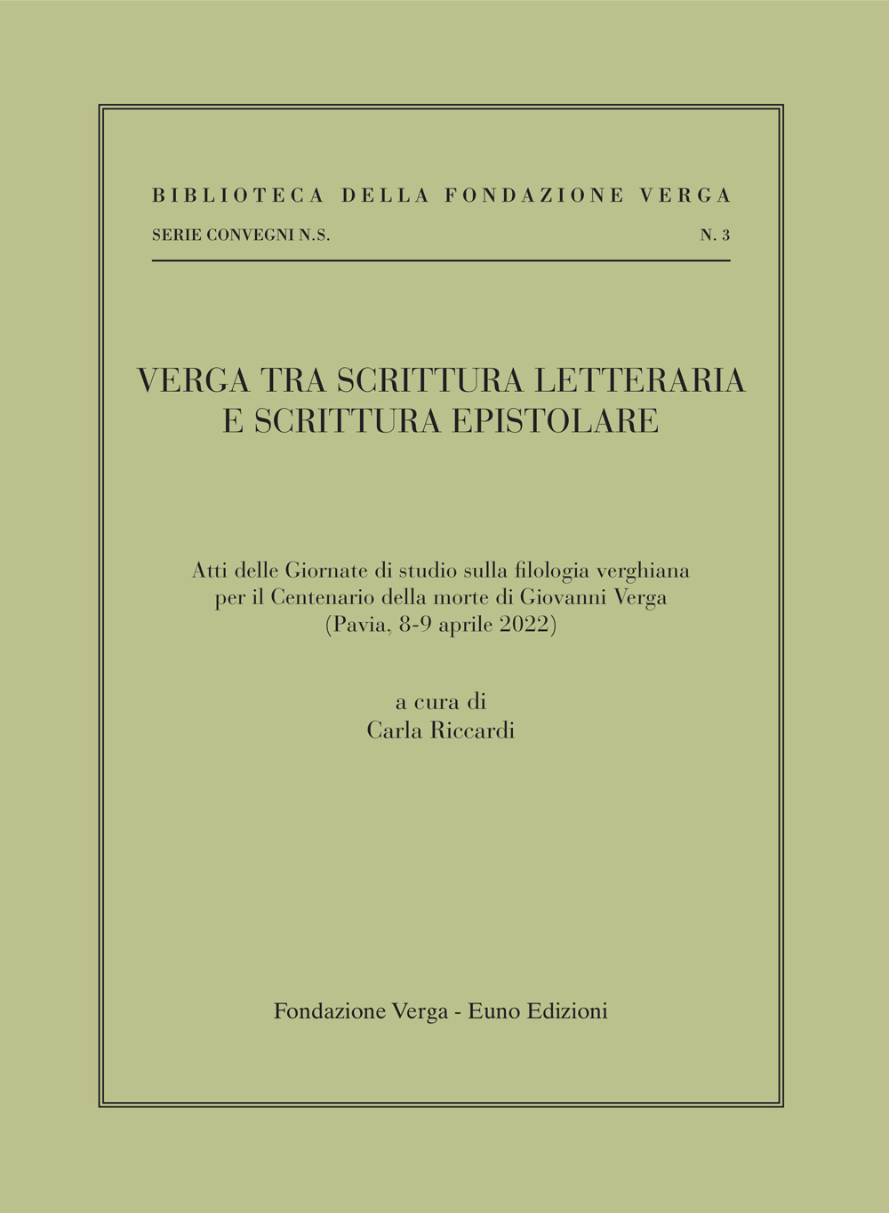 Verga tra scrittura letteraria e scrittura epistolare