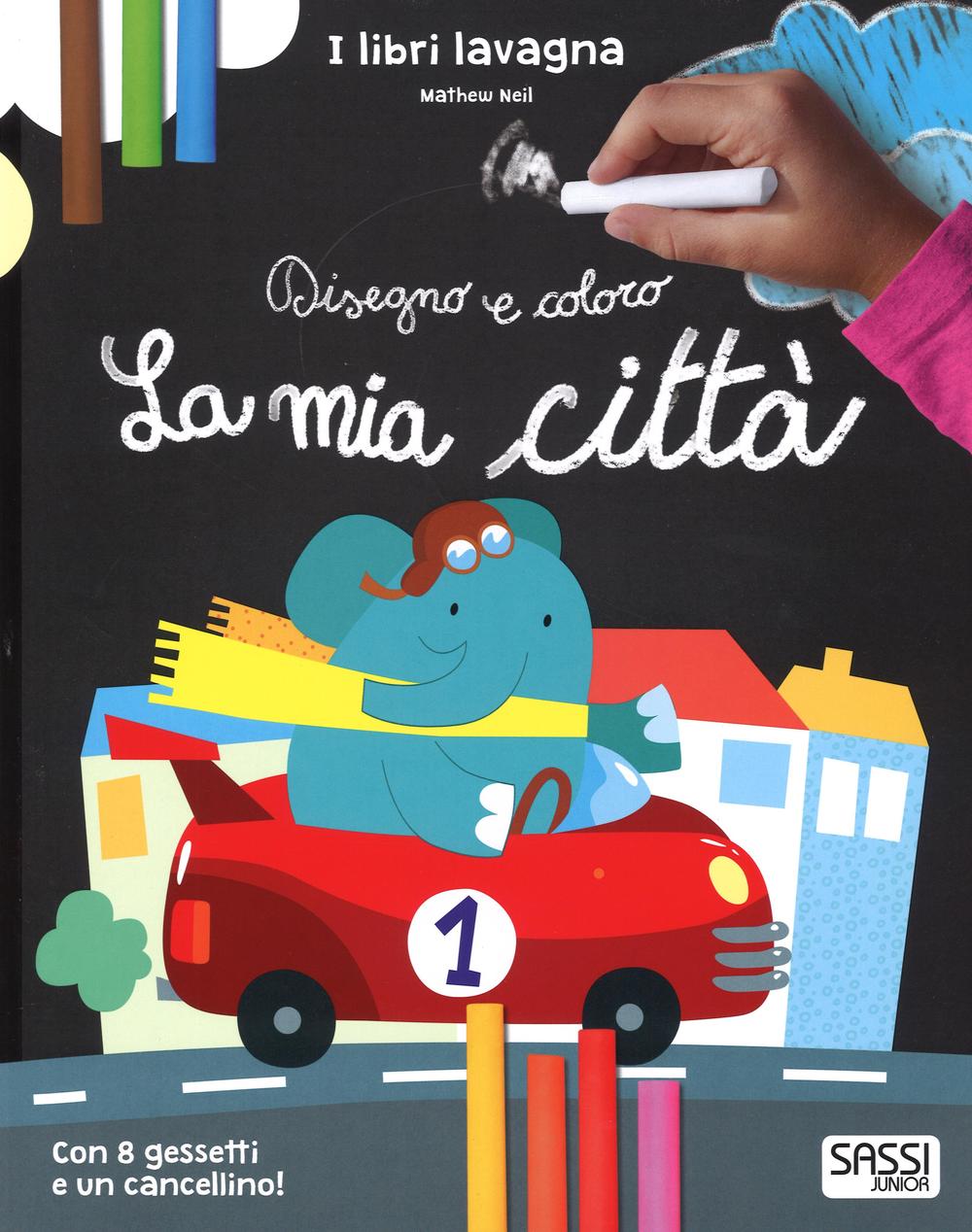 La mia città. Disegno e coloro. Libri lavagna. Ediz. illustrata. Con gadget