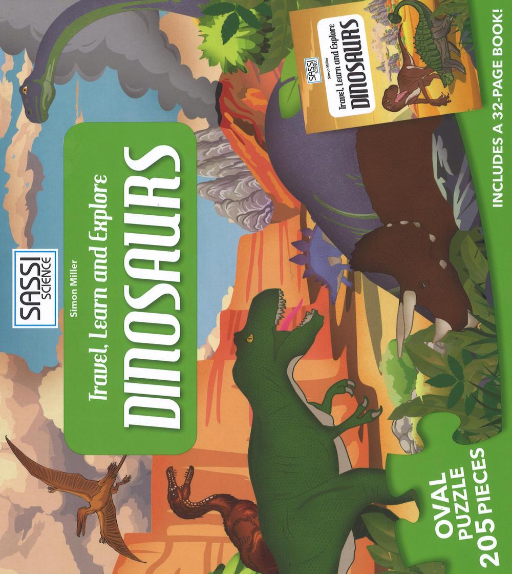 Dinosaurs. Travel, learn and explore. Libro puzzle