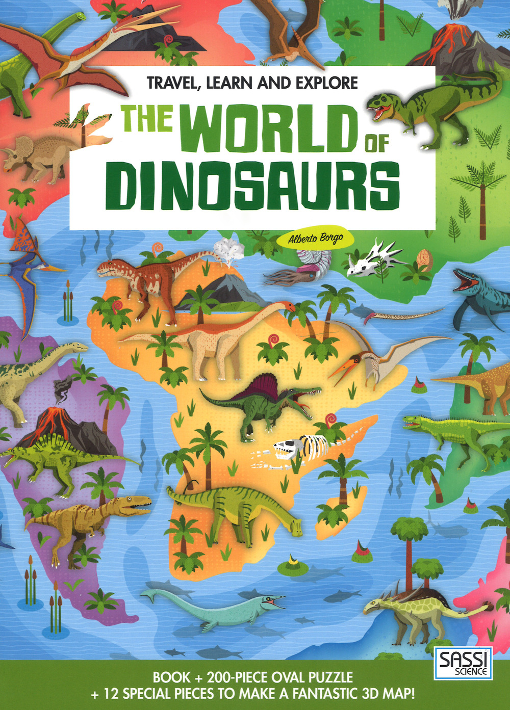 The world of dinosaurs. Travel, learn and explore. Ediz. a colori. Con puzzle
