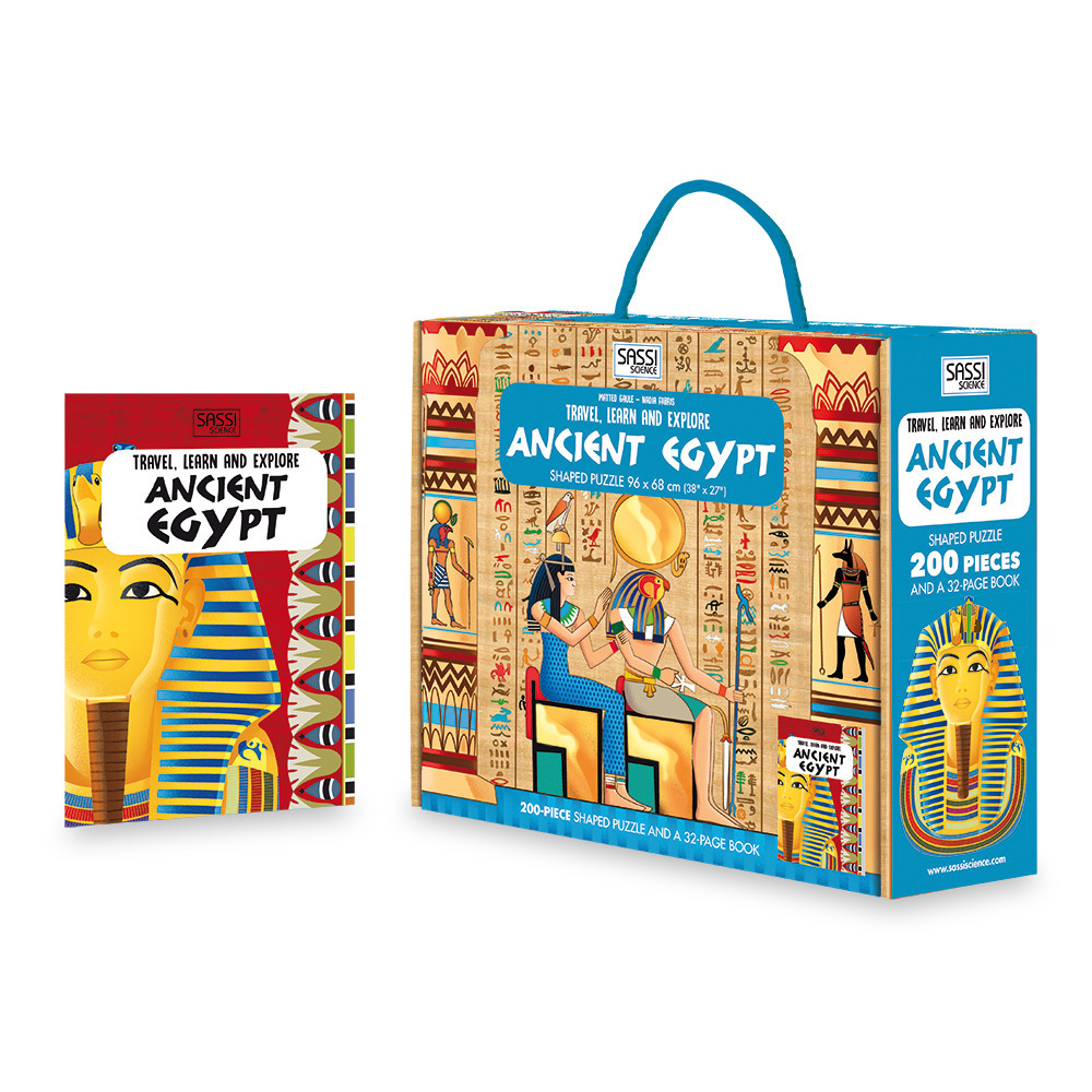 Ancient Egypt. Travel, learn and explore. Con puzzle