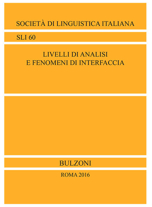 Livelli di analisi e fenomeni di interfaccia