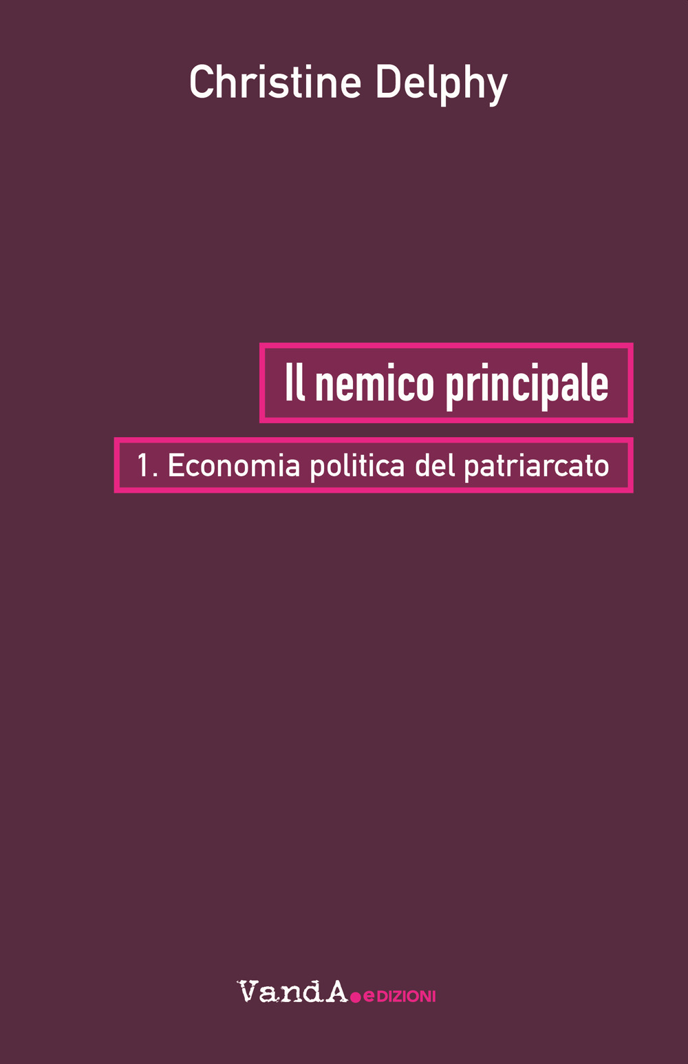 Il nemico principale. Vol. 1: Economia politica del patriarcato