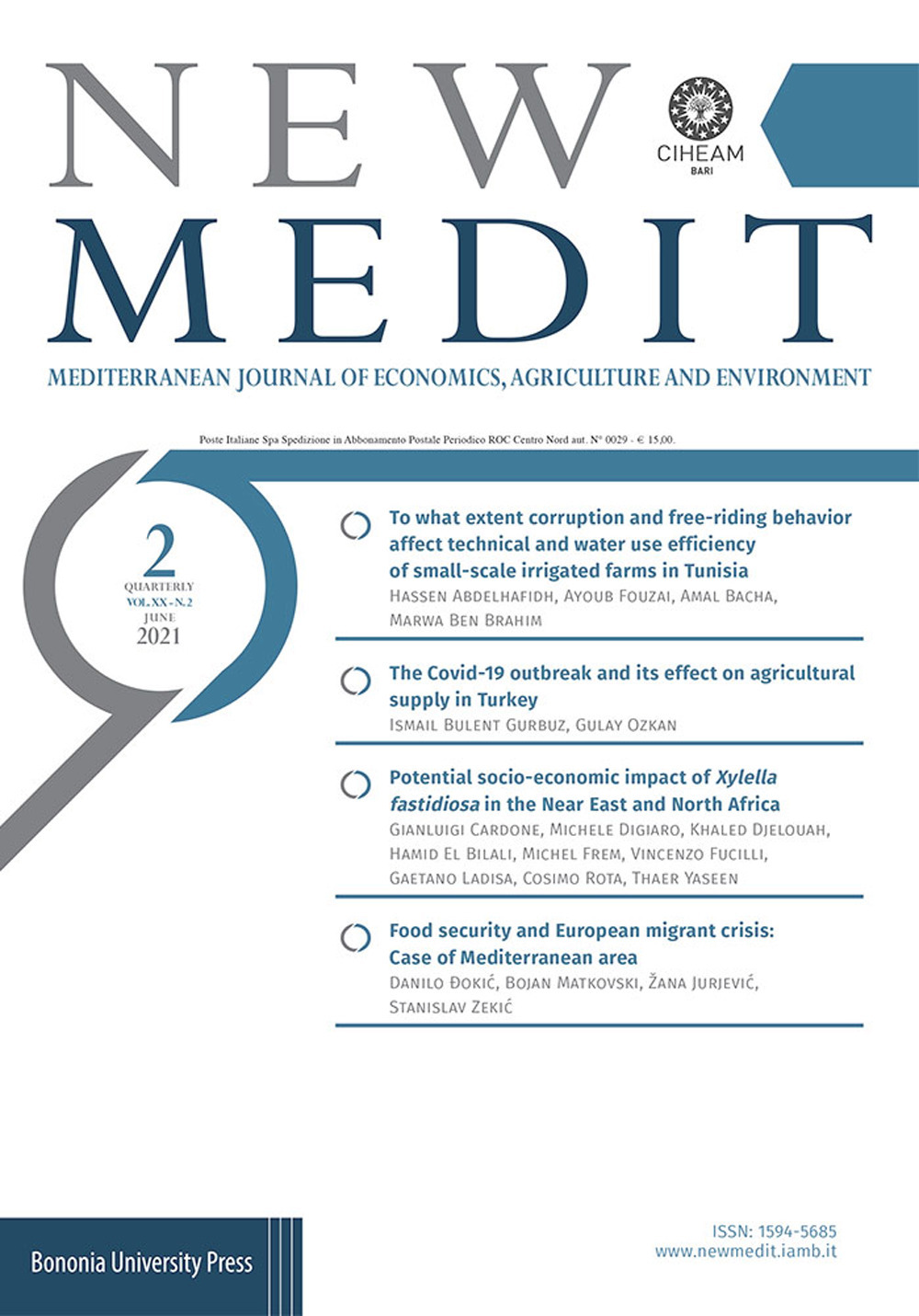 New Medit (2021). Vol. 2