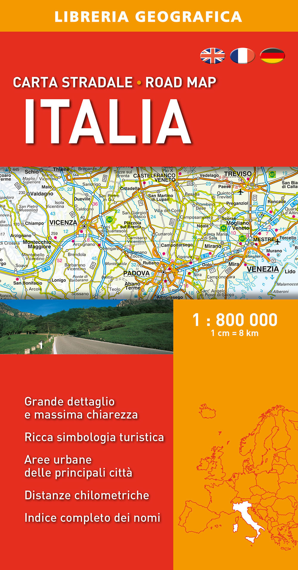 Italia 1:800.000. Carta stradale