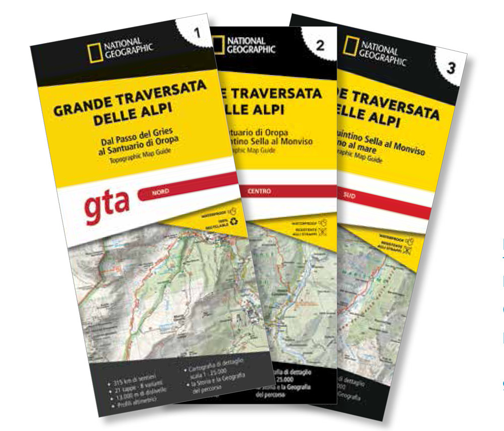 Grande traversata delle Alpi 1:25.000. Nord, Centro e Sud