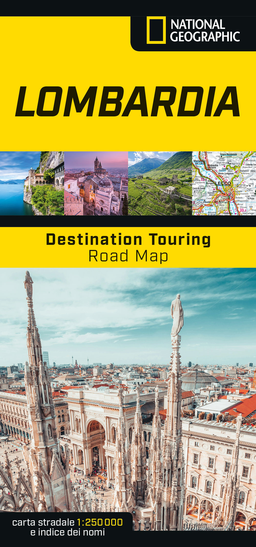 Lombardia. Destination Touring. Road map 1:250.000