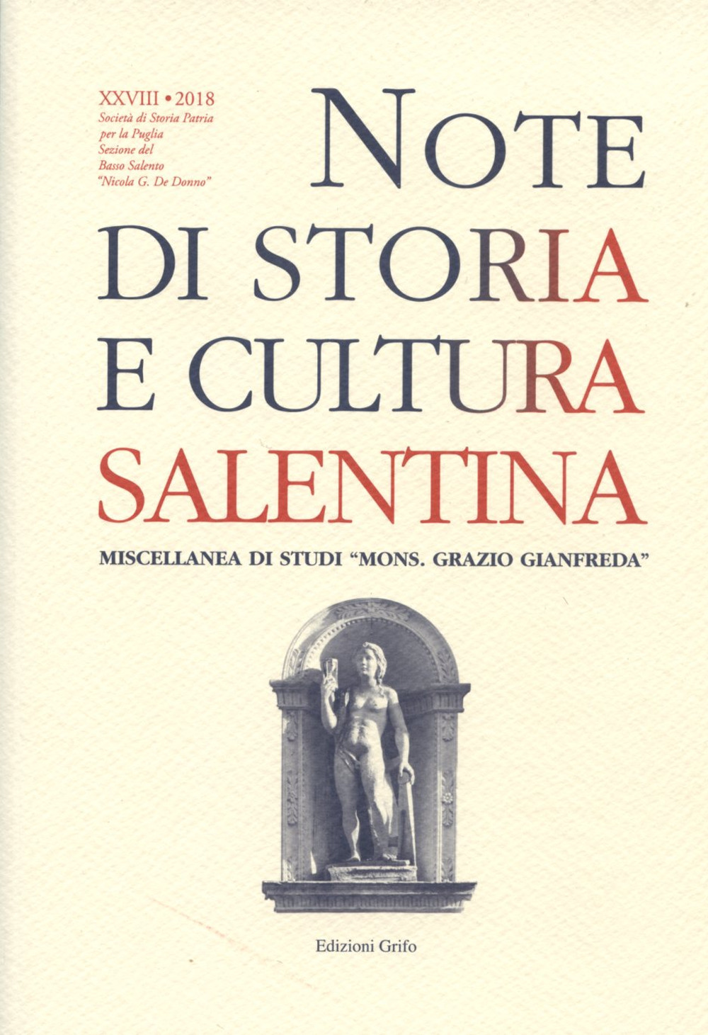 Note di storia e cultura salentina (2018). Vol. 28