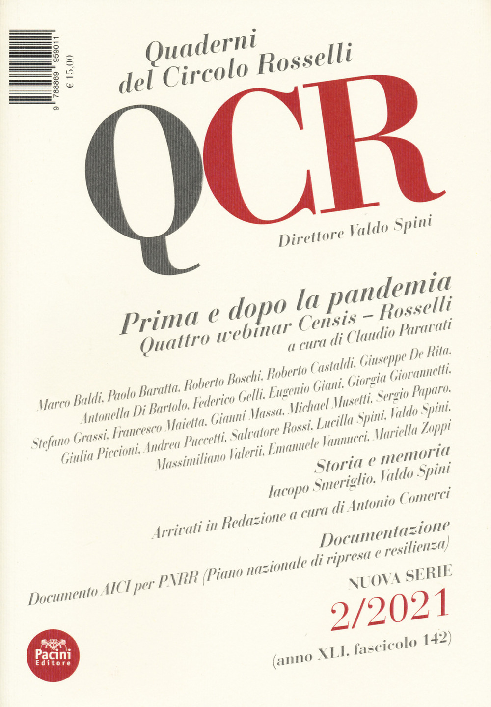 QCR. Quaderni del Circolo Fratelli Rosselli (2021). Vol. 2: Prima e dopo la pandemia