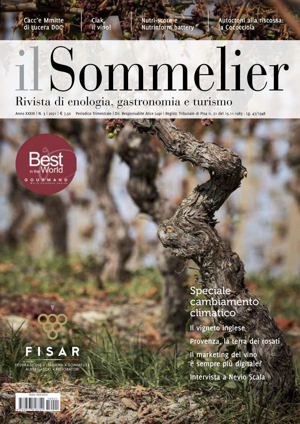 Il sommelier. Rivista di enologia, gastronomia e turismo (2021). Ediz. illustrata. Vol. 3