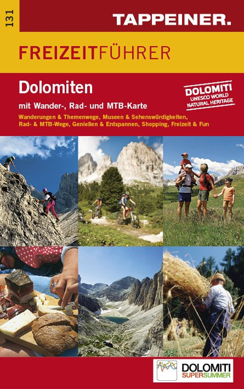 Carta e guida per il tempo libero Dolomiti. Carta topografica 1:70.000. Con guida. Ediz. tedesca