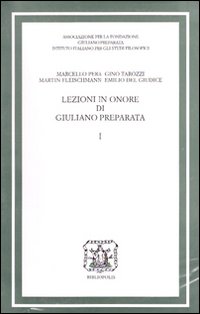 Lezioni in onore di Giuliano Preparata. Vol. 1