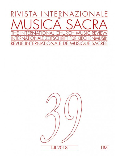 Rivista internazionale di musica sacra (2018). Vol. 1-2