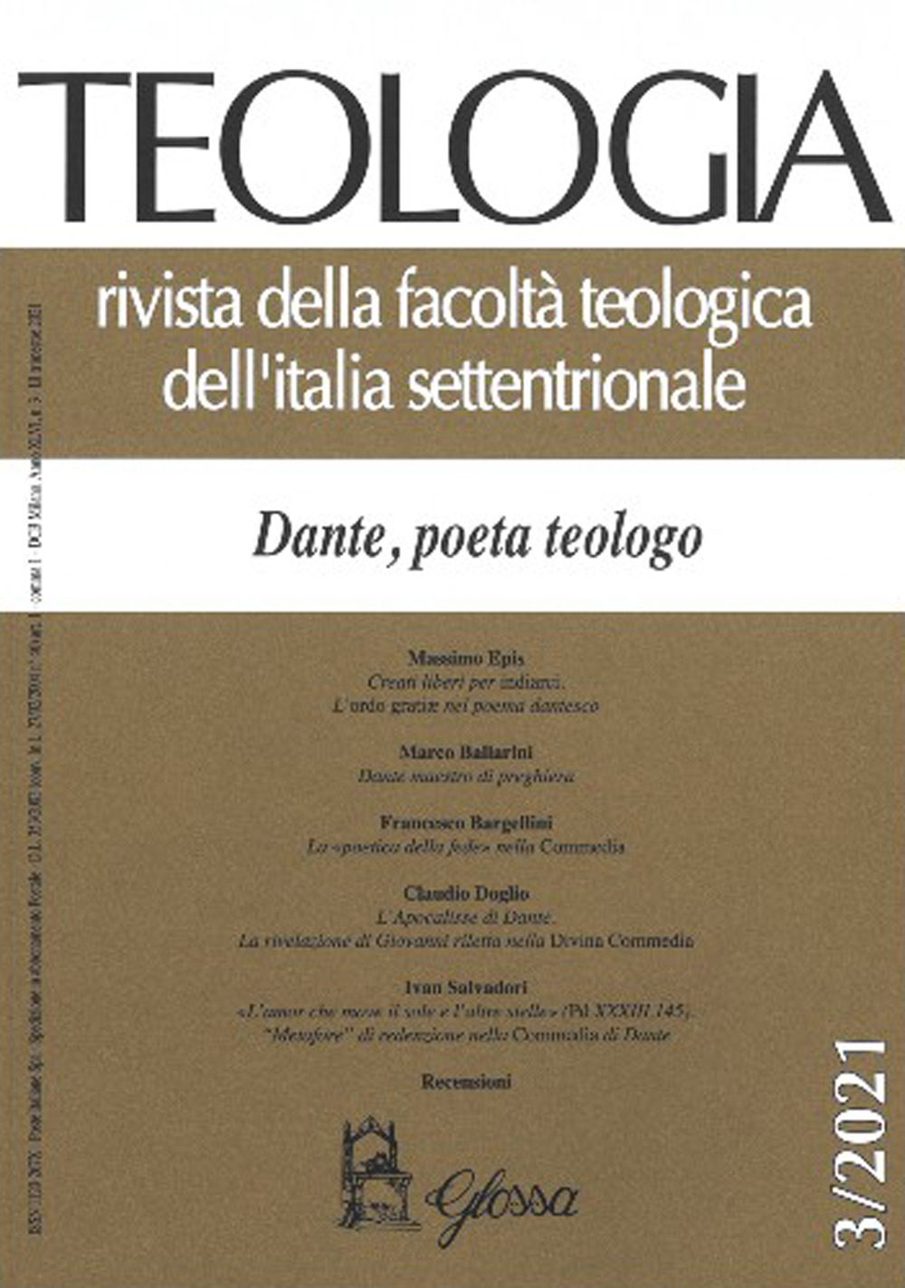 Teologia (2021). Vol. 3: Dante, poeta teologo