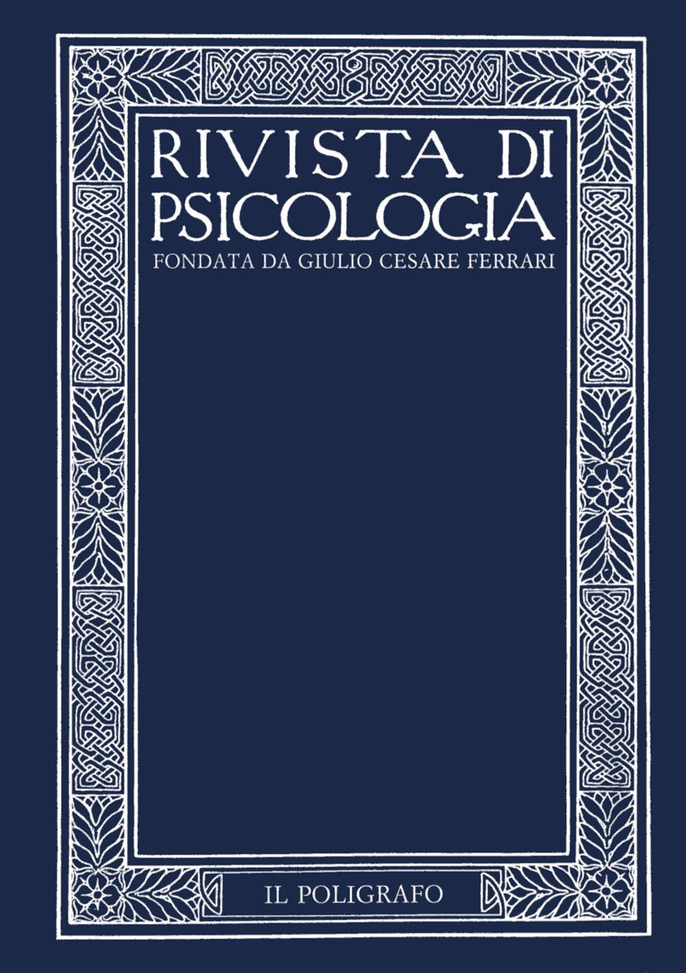 Rivista di psicologia (1989). Vol. 2: Maggio-agosto