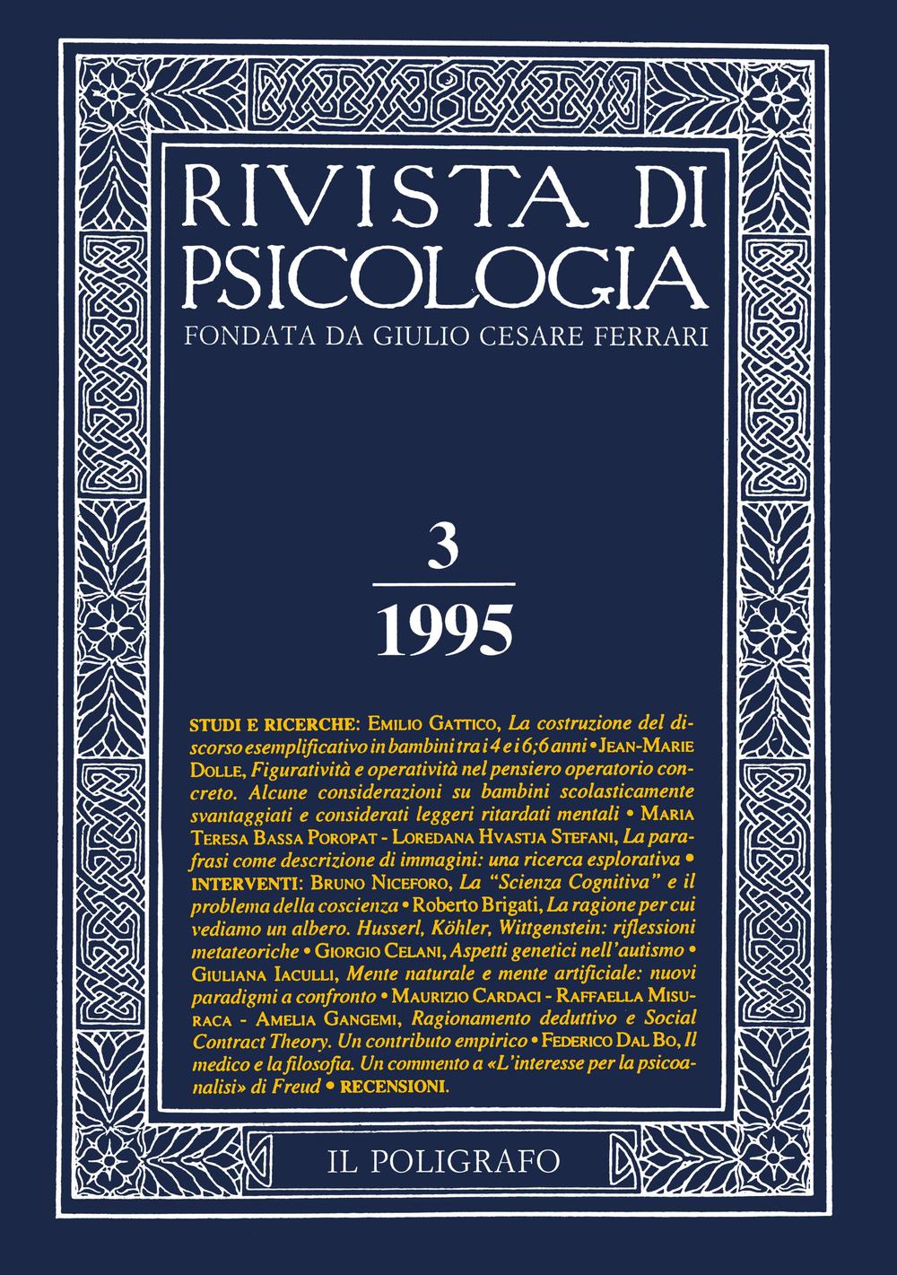 Rivista di psicologia (1995). Vol. 3