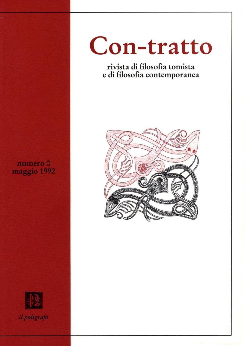 Con-tratto. Rivista di filosofia tomista e di filosofia contemporanea (1992). Vol. 1