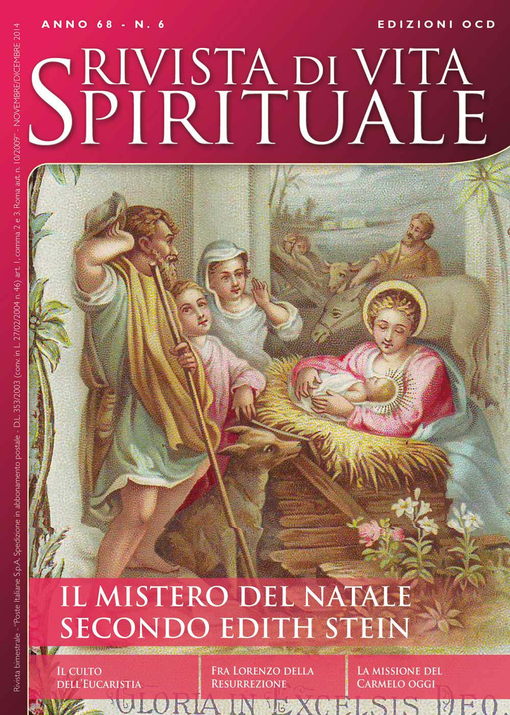 Rivista di vita spirituale (2014). Vol. 6: Il mistero di Natale secondo Edith Stein