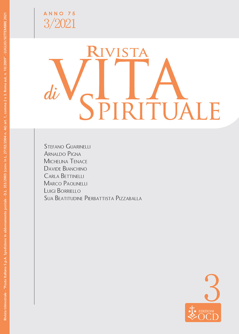 Rivista di vita spirituale (2021). Vol. 3