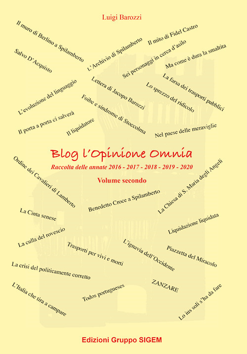 Blog l'Opinione Omnia. Vol. 2: Raccolta delle annate 2016-2017-2018-2019-2020