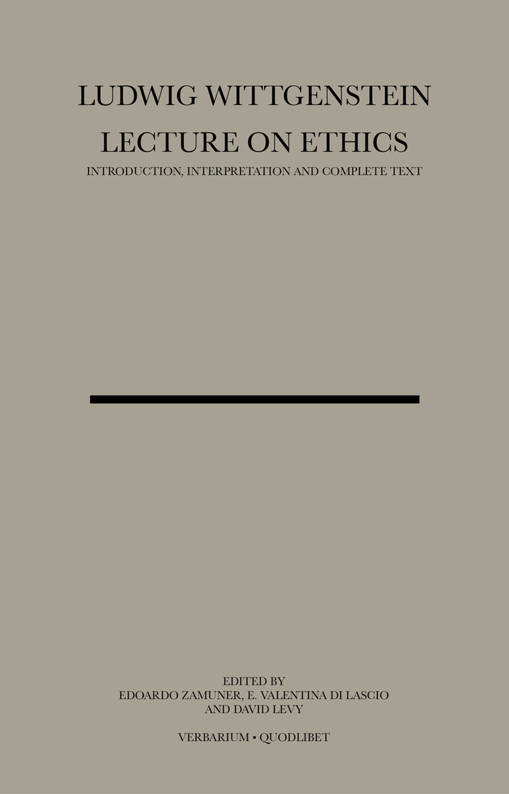 Lecture on ethics