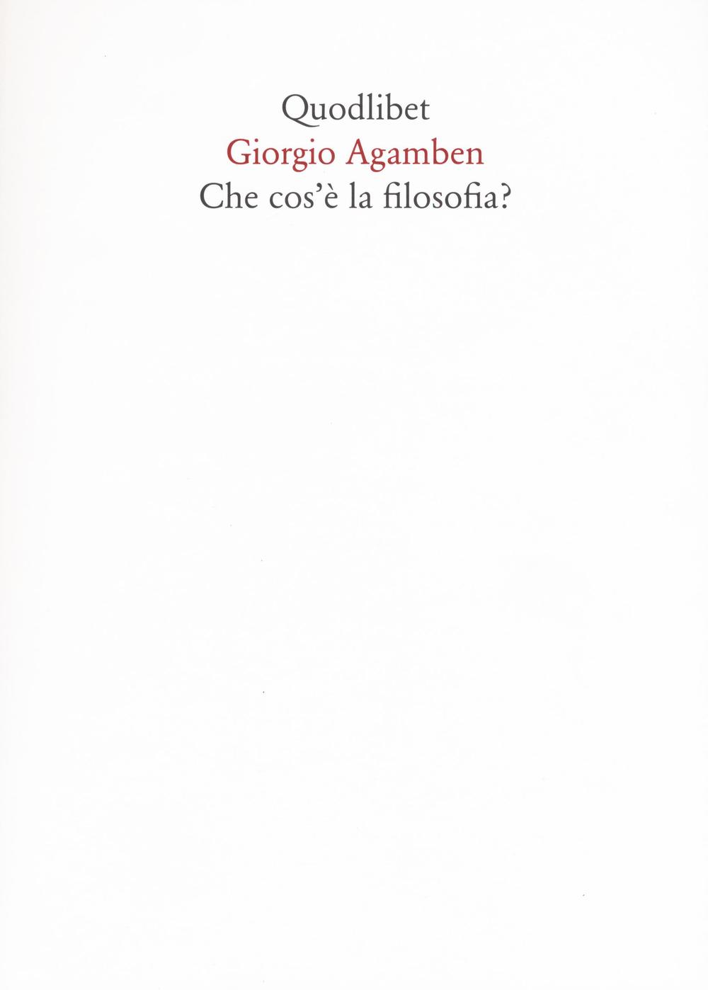 Che cos'è la filosofia?