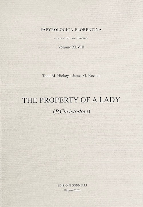The property of a lady. (P. Christodote). Ediz. critica