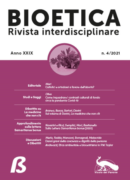 Bioetica. Rivista interdisciplinare (2021). Vol. 4