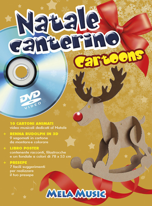 Natale canterino cartoons. Libro poster. Ediz. illustrata. Con DVD