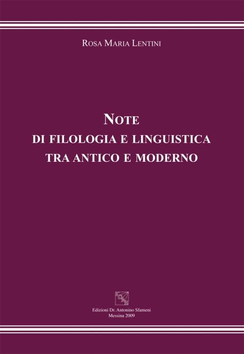 Note di filologia e linguistica tra antico e moderno