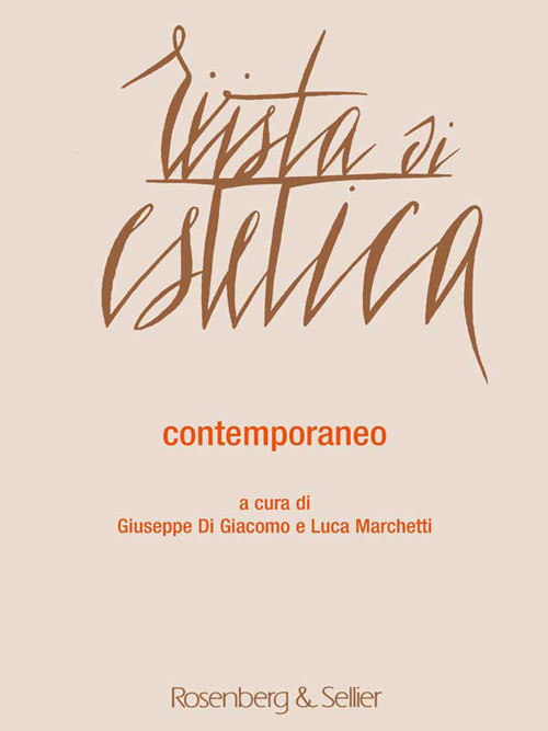 Rivista di estetica (2016). Vol. 61: Contemporaneo. Arti visive, musica, architettura