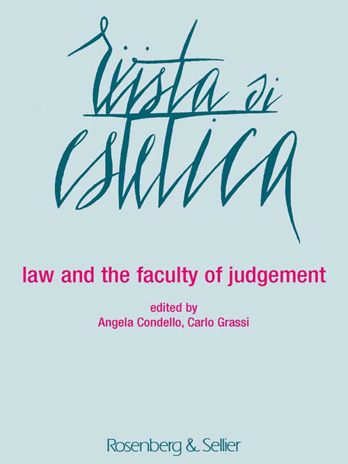 Rivista di estetica (2017). Vol. 65: Law and the faculty of judgemen
