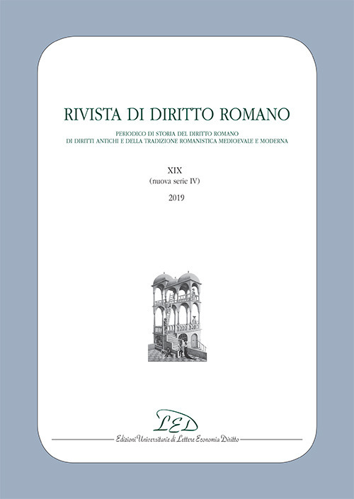 Rivista di diritto romano. Nuova serie (2019). Vol. 19