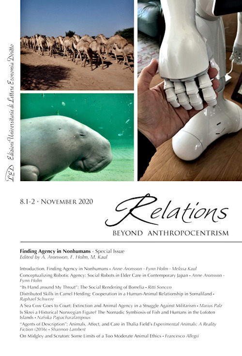 Relations. Beyond anthropocentrism (2020). Vol. 8/1-2: Finding agency in nonhumans